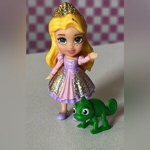 Rapunzel Princess Doll with Green Chameleon Pascal Companion